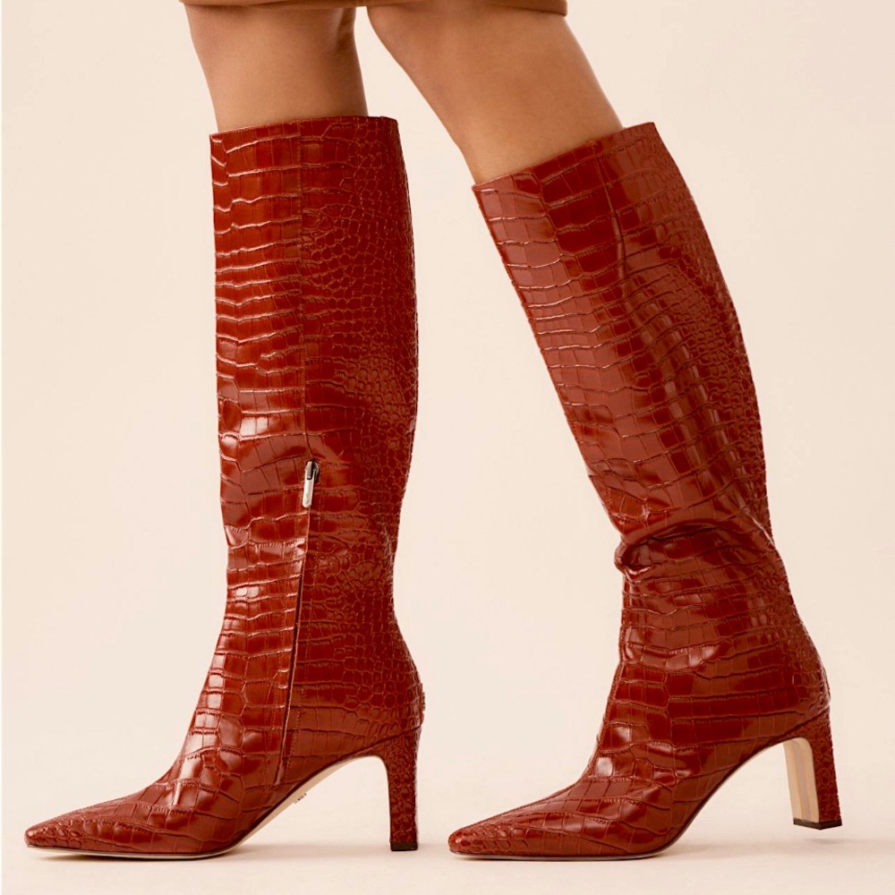 Sam Edelman Sylvia Red Knee High Boot